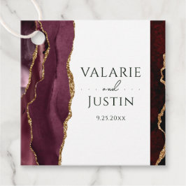 Burgundy Agate Wedding Names Bedankt voor de tags Bedankjes Labels
