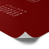 Burgundy Alfabetical Wedding Seating Chart Poster (Hoek)