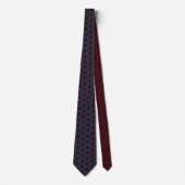Burgundy and Black Star Neck Tie Stropdas (Voorkant)