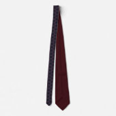 Burgundy and Black Star Neck Tie Stropdas (Achterkant)