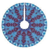 burgundy and blue 001 Tree Skirt Kerstboom Rok (Voorkant)