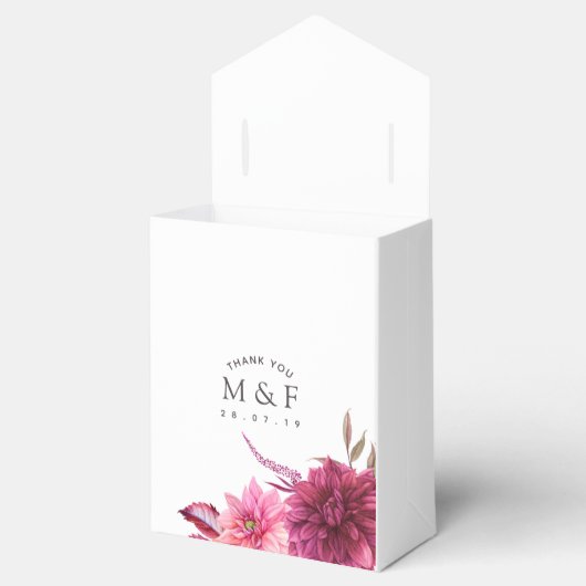 Burgundy and Blush Fall Wedding Guest Dank je Bedankdoosjes (Geopend)