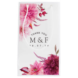 Burgundy and Blush Fall Wedding Guest Dank je Klein Cadeauzakje