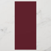 Burgundy and Blush Pink Floral Wedding Menu Card (Achterkant)