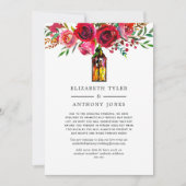 Burgundy and Blush Wedding Reduced Guest List Aankondiging (Voorkant)