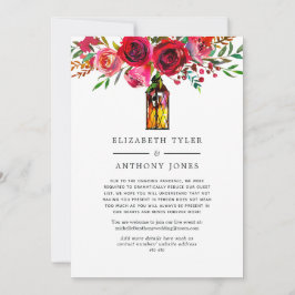 Burgundy and Blush Wedding Reduced Guest List Aankondiging