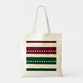 Burgundy and Emerald Golden Polka Dots Christmas  Tote Bag (Achterkant)