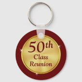 Burgundy and Gold, 50th Class Reunion Favors Sleutelhanger (Achterkant)
