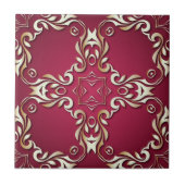 Burgundy and Gold Elegant  Classic Royal Tegeltje (Voorkant)