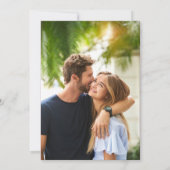 Burgundy and gold elegant picture wedding  kaart (Achterkant)