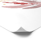 Burgundy and Gold Elegant Wedding Welcome Sign Poster (Hoek)