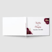 Burgundy and Gold Floral Wedding Guest Book Gastenboek (Volledig)