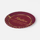Burgundy and Gold Graduation Party Papieren Bordje (Gekanteld)