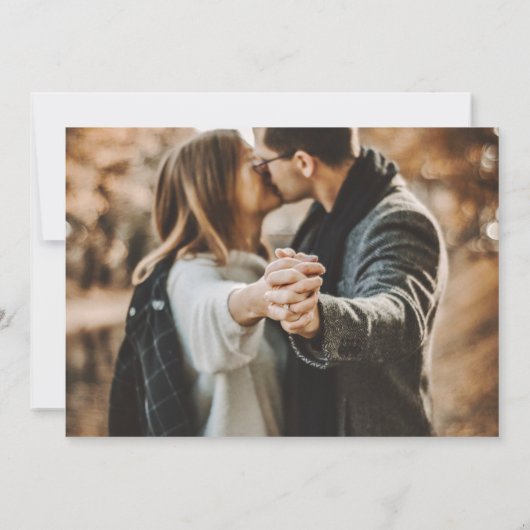 Burgundy and Gold Wedding 4 Foto Save the Date (Achterkant)