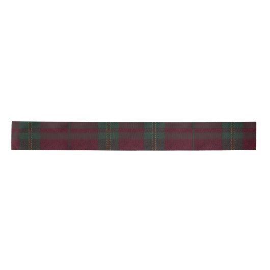 Burgundy and Green Plaid Tartan Ribbon Satijnen Lint (Voorkant)