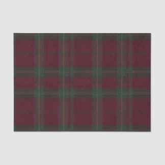 Burgundy and Green Plaid Tartan Tissue Paper Tissuepapier