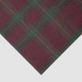 Burgundy and Green Plaid Tartan Tissue Paper Tissuepapier (Detail)