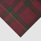 Burgundy and Green Plaid Tissue Paper Tissuepapier (Detail)