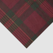 Burgundy and Green Plaid Tissue Paper Tissuepapier (Detail)