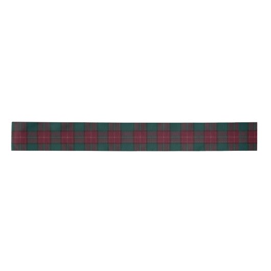 Burgundy and Green Tartan Ribbon Satijnen Lint (Voorkant)