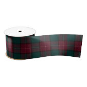 Burgundy and Green Tartan Ribbon Satijnen Lint (Spoel)