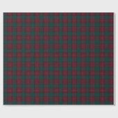 Burgundy and Hunter Green Tartan Wrapping Paper Cadeaupapier (Vlak)