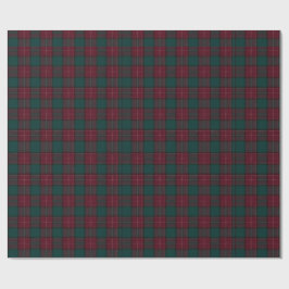 Burgundy and Hunter Green Tartan Wrapping Paper Cadeaupapier