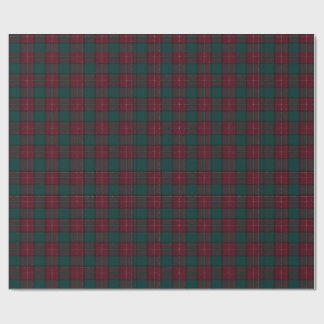 Burgundy and Hunter Green Tartan Wrapping Paper Cadeaupapier