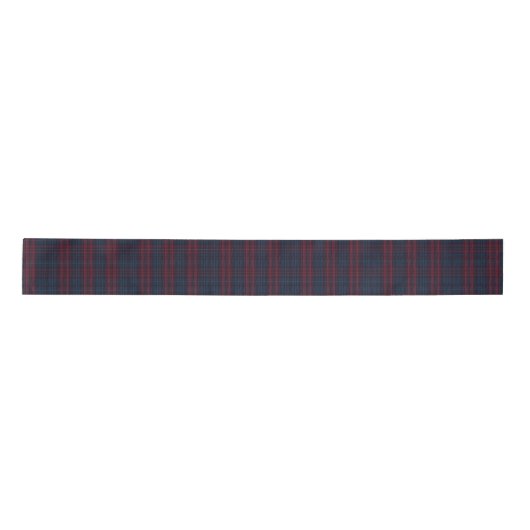 Burgundy and Navy Blue Tartan Plaid Ribbon Satijnen Lint (Voorkant)