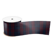 Burgundy and Navy Blue Tartan Plaid Ribbon Satijnen Lint (Spoel)