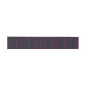Burgundy and Navy Blue Tartan Plaid Ribbon Uitnodigingen Wikkel (Vlak)