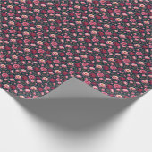 Burgundy and Pink Flowers Cadeaupapier (Hoek)