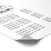 Burgundy and Pink Watercolor Floral Price List Poster (Hoek)