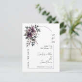 Burgundy and Sage Arch Save the Date | Invitation Kaart (Staand voorkant)