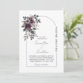 Burgundy and Sage Arch Wedding | Invi Kaart (Staand voorkant)