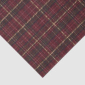 Burgundy and Tan Plaid Tartan Tissue Paper Tissuepapier (Detail)
