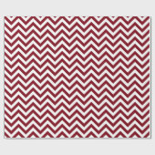 Burgundy and White Large Chevron ZigZag Pattern Cadeaupapier (Vlak)