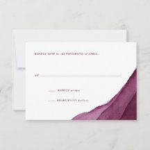 Burgundy Aquarel Bruiloft RSVP
