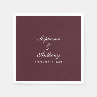 Burgundy Arch Tuscan Villa Wedding Servet