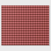 Burgundy Argyle Wrapping Paper Cadeaupapier (Vlak)