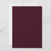 Burgundy Autumn Bloom Wedding Kaart (Achterkant)
