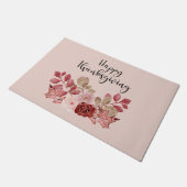 Burgundy Autumn Floral Doormat Deurmat (Schuin)