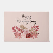Burgundy Autumn Floral Doormat Deurmat (Voorkant)