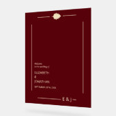 Burgundy Autumn Wedding Acryl Bord (Hoek)