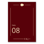 Burgundy Autumn Wedding Kaart (Voorkant)