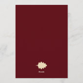 Burgundy Autumn Wedding Kaart (Achterkant)