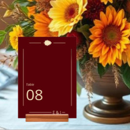 Burgundy Autumn Wedding Kaart