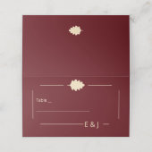 Burgundy Autumn Wedding Plaatskaartje (Buitenkant ongevouwen)