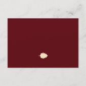 Burgundy Autumn Wedding Reception Informatiekaartje (Achterkant)