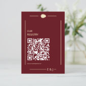 Burgundy Autumn Wedding Registry Informatiekaartje (Staand voorkant)
